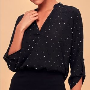 Lush Split Neck Blouse